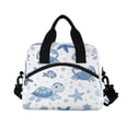 thumbnail image 2 of Insulated Crossbody Lunch Bag 10L Lunch Tote with Adjustable Shoulder Strap for Work Office Picnic Marine Organisms, 2 of 6