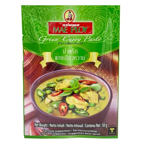 Mae Ploy Green Curry Paste Sauce | 50G/Unit, 12 Units/Case