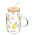 thumbnail image 4 of 1 Set Glass Water Cup Portable Straw Cup Large Capacity Juice Mug Beverage Cup, 4 of 8