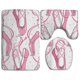 thumbnail image 1 of ABPHQTO Zapatillas de ballet rosas Juego de alfombras de baño de 3 piezas Alfombra de baño Alfombra de contorno y tapa de inodoro ABPHQTO Cont-CHAPPLE-31508, 1 of 2