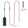 thumbnail image 1 of Lámpara EL Línea luminosa flexible Luz de neón Ultra brillante EL Cable de luz fría (Rojo) Likrtyny Para estrenar, 1 of 8