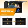 thumbnail image 4 of Metal Wall Cabinet for Garage Floating Garage Storage Wall Mount Shop Cabinet Upper Storage Trailer Gearbox Tool Small Wall Steel Adjustable Shelf Assembly Required, 4 of 14