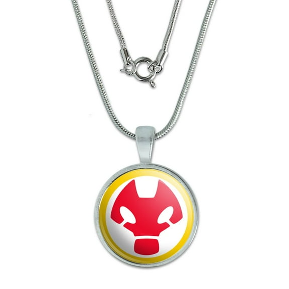 Ben 10 Heatblast Head 0.75" Pendant with Sterling Silver Plated Chain