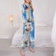 thumbnail image 3 of Fotbe Cute Cloud Bichon Frise Conjunto de Pijama de Manga Larga para Mujer con Estampado, Ropa de Dormir de 2 Piezas, Conjunto de Casa Suave y Cómodo con Bolsillos-X-Large, 3 of 7