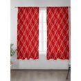 thumbnail image 2 of Sheer Curtains 63 Inch Length 2 Panels Set for Bedroom, Red White Stripes Semi Sheer Curtains for Windows, Simple Geometric Modern Monochrome Voile Window Treatments Rod Pocket Curtain, 2 of 7