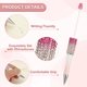 thumbnail image 3 of Bolígrafo de diamante personalizable Uxcell, 10 Pcs Bolígrafo de tinta negra de plástico degradado, Rojo/Blanco/Rosa, 3 of 7