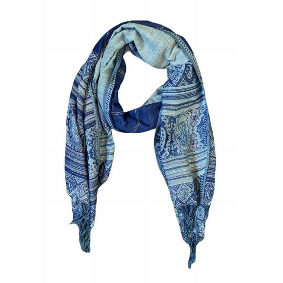 Collection Xiix Foulard à Rayures Paisley, Bleue, 7228