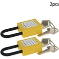 thumbnail image 2 of Wekity 6mm Lockout Tagout Locks Safety Padlock Loto Locks Keyed Differently PA Lock Out Tag Out Steel Shackle Small Luggage Padlocks Yellow 2PCS-0621, 2 of 5