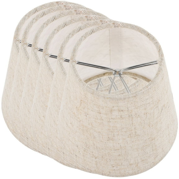 unbranded 6 Pcs Light Linen Lamp Shade Hanging Lamp Shade 14x13cm Beige