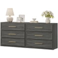 thumbnail image 6 of SICOTAS 31.3" W Oversized 3 Drawer Nightstand Set of 2 with Large Storage Space & Gold Handles, Farmhouse Bedside Table for Bedroom, End Tables for Living Room Entryway, Grey, 6 of 7