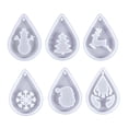 thumbnail image 1 of Resina Epoxi De Cristal De Navidad, 6 Uds., Molde De Silicona De Fundición Artesanal, Herramienta De Fabricación Artesanal Diy, Molde De Navidad Moyic HA039196-00, 1 of 6
