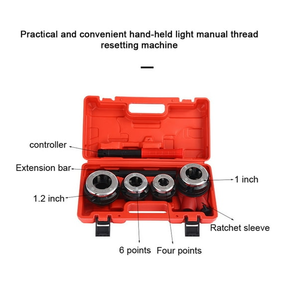 Ratchet Pipes Threader Kit,Npt Dies With Set With 4pcs Ratchet Pipes Kit Iron Copper Tool Set Portable Ratchet With Box Iron 4pcs Npt Dies With 4pcs Npt Kit Manual Ratchet S Kit Siuke Twirltide