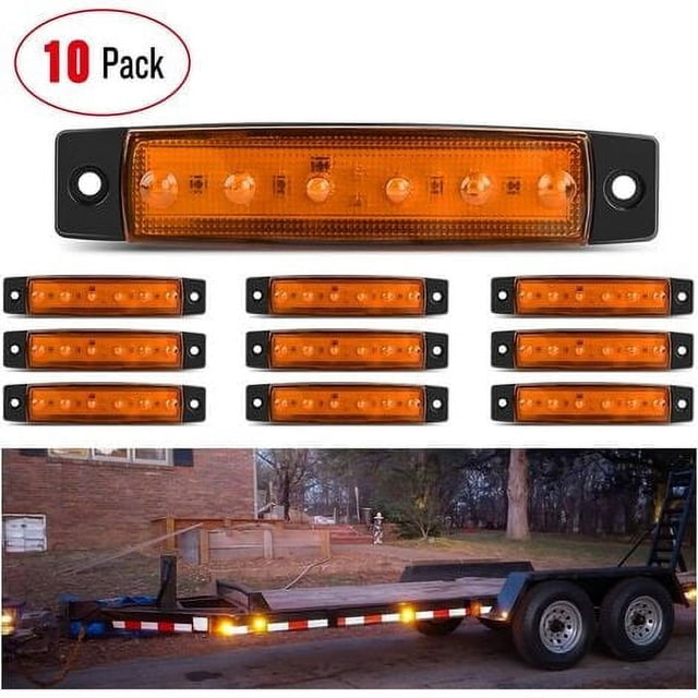 10 piezas 3,8 "6 ámbar indicador arrière côté camion remorque RV cabina bateau Bus camion LED feu de gabarit