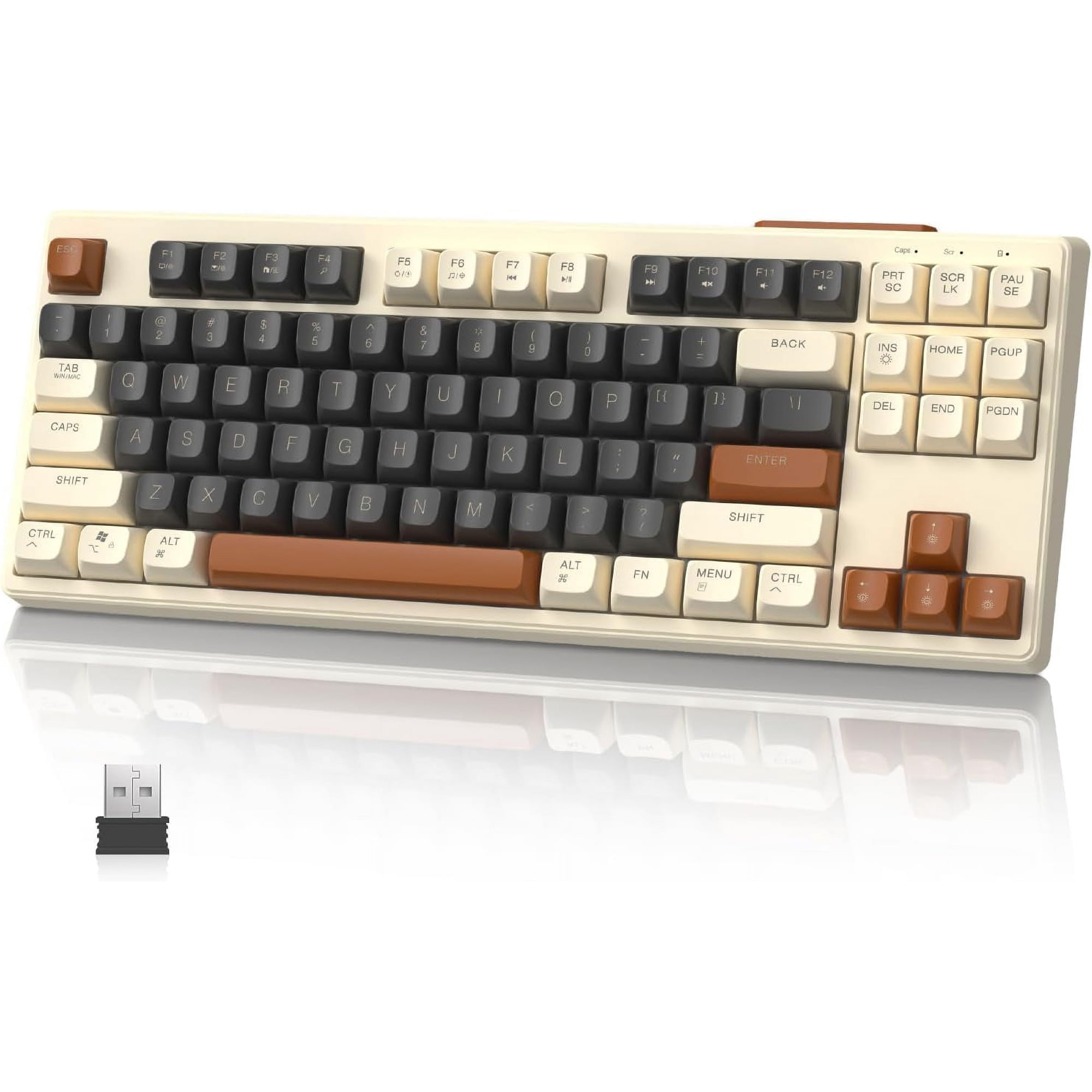 ATTACK SHARK M87 80% Wireless Gaming Keyboard, TKL Mechanical Feeling SA PBT Keyboard Bluetooth 5.0/2.4Ghz