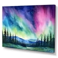 thumbnail image 2 of Designart "Pastel Scenery Of Aurora Borealis II" Aurora Borealis Wall Art Living Room, 2 of 7