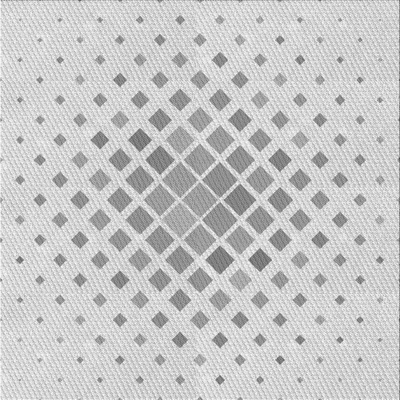 Ahgly Company Indoor Square Patterned Platinum Gray Area Rugs, 5' Square