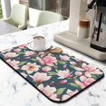 thumbnail image 2 of 2 Pack Washable Rubber Multicolored Flower Leaves Dish Drying Mats for Kitchen Counter Home Large Coffee Bar Pad Accessories and Decor for Utensils Stemware (2pcs 19.5''x12''), 2 of 6