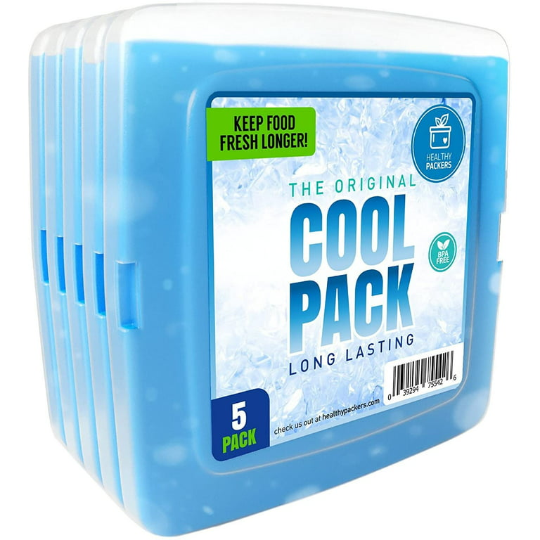  Cool Coolers by Fit & Fresh 4 Pack XL Slim Ice Packs, Quick  Freeze Space Saving Reusable Ice Packs for Lunch Boxes or Coolers, Blue :  Sports & Outdoors