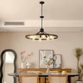 thumbnail image 6 of Jopath 32" Rustic Industrial Chandelier, 8-Light Farmhouse Pendant Lighting Fixture with Metal and Wood Finish, Adjustable Chain for Dining Room, Kitchen, or Living Room (No Bulb), 6 of 7