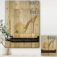 thumbnail image 3 of Designart 'Gold Glam and Fashion High Heels II' Posh & Luxe Print on Natural Pine Wood, 3 of 3