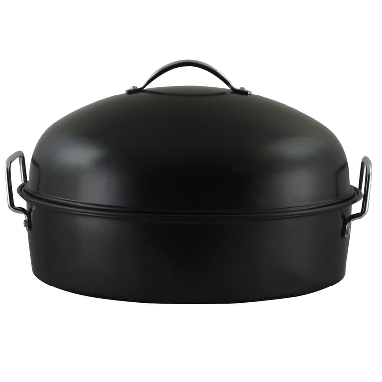 Gibson Home Kenmar Roaster Pan Set with High Dome Lid and Steel
