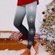 thumbnail image 1 of MKLEKYY Leggings deportivos push up para mujer, leggings de cintura alta con estampado de copos de nieve navideños para mujer, pantalones deportivos de yoga y entrenamiento, 1 of 4