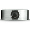 thumbnail image 2 of Tungsten Gear Mechanic Engineer Wrench Band Ring 8mm Men Women Comfort Fit Brushed Gray Flat Cut Black Polished, 2 of 4
