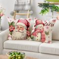 thumbnail image 4 of Funda de almohada navideña de 45CM, cubierta de cojín con dibujos animados de Papá Noel, muñeco de nieve, árbol de Navidad, decoración del hogar, 2024 poliéster, 4 of 4
