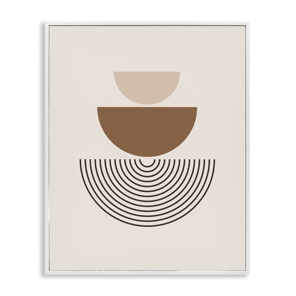 Stupell Industries Bohemian Beige Boho Geometric White Framed Giclee Art, 11 x 14, by LSR Design Studio