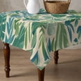 thumbnail image 4 of Green Palm Leaf Table Cloth Waterproof Tablecloths, Tropical Plants Retro Pastoral Summer Tablecloth Dining Table Cover for Kitchen Party Tabletop Outdoor, Square Tablecloth 60x60 Inch, 4 of 9