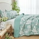 thumbnail image 2 of Kingrest Juego de Edredón de Algodón 100% Orgánico con Estampado Floral de Lujo Tamaño King, Juego de Cama Acolchado con Colcha, con 2 Fundas de Almohada a Juego, para Todas las Estaciones, 2 of 5
