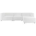 thumbnail image 3 of Sectional Sofa Set, Faux Vegan Leather, White, Modern Contemporary Urban Design, Living Lounge Room Hotel Lobby Hospitality, 3 of 10