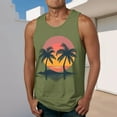 thumbnail image 2 of Taqqpue Mens Plus Size Tank Tops Casual Crewneck Hawaiian Sleeveless Shirts Quick Dry Graphic Beach Coconut Tree Gym Tank Tops for Swim, 2 of 5