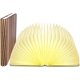 thumbnail image 3 of Libro de lámparas, luz de ambiente plegable de gran tamaño, luz de noche LED novedosa, lámpara de mesa de madera recargable de gran capacidad USB, 3 of 5