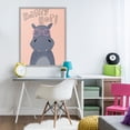 thumbnail image 3 of Stupell Industries Eclectic Hippity Hop Hippo Gray Framed Giclee Art, 24 x 30, by Rachel Nieman, 3 of 8