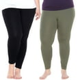 thumbnail image 1 of White Mark Leggings Extensibles Doux pour Femmes, Lot de 2, 1 of 2