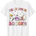 thumbnail image 1 of T-Shirt Rétro Groovy Read More Books Ghost Boo ghoul Drôle Halloween - Noir - L, 1 of 2