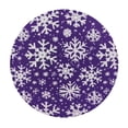 thumbnail image 4 of Orinice Snowflake Pattern Round Table Cover Stain Resistant Washable Indoor Outdoor Tablecloth Kitchen Dining Wedding Parties 100% Polyester Fiber 42-46, 4 of 8