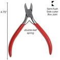 thumbnail image 3 of The Beadsmith Platinum Series German Semi-Flush Sidecutter, 4.75 inches (120mm) with Polished Steel Head, red PVC Comfort Grip Handle and Double-Leaf Spring, Tool for Jewelry Making, 3 of 5
