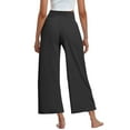 thumbnail image 4 of hotojiny Women's Wide Leg Pants with Pockets V Crossover High Waist Loose Sweatpants Fashion Cropped Lounge Yoga Workout Sweatpants, 4 of 7