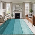 thumbnail image 3 of Teal Ombre Area Rug 5x7 FT, Non Slip Bedroom Throw Carpet, Farmhouse Vintage Wooden Striped Washable Soft Floor Carpet Non-Shedding Rug for Dining Room Bedside Classroom Desk, 3 of 9