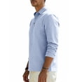 thumbnail image 5 of JAJAHO Mens Linen Long Sleeve Polo Shirt Classic Button Down Collar Casual Business Relaxed Fit Breathable Summer Lightweight Top Versatile Tops, 5 of 9