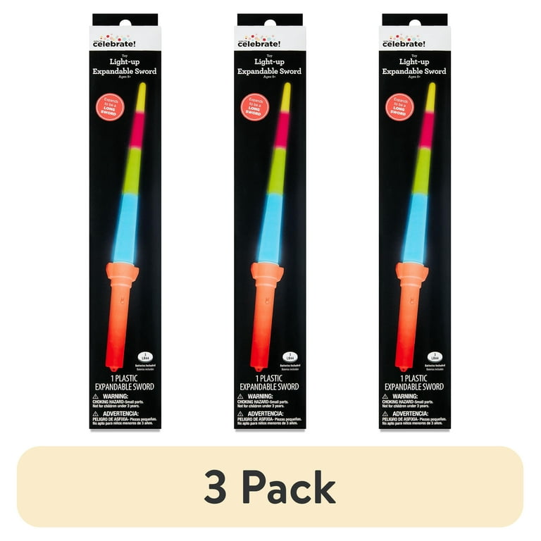 Way To Celebrate Light-Up Expandable Sword, 3 Pack photo 1