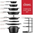 thumbnail image 4 of Cast Iron Skillet Set - 6" + 8" + 10" + 12" Pre-Seasoned Oven Safe Cookware Kit, 4 of 10