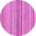 thumbnail image 1 of Ahgly Company Indoor Round Abstract Purple Modern Area Rugs, 6' Round, 1 of 4