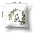 thumbnail image 3 of Liquidation! Fleurs Succulentes Vertes Alphabet Anglais Housse de Coussin Douce pour Maison, 3 of 3