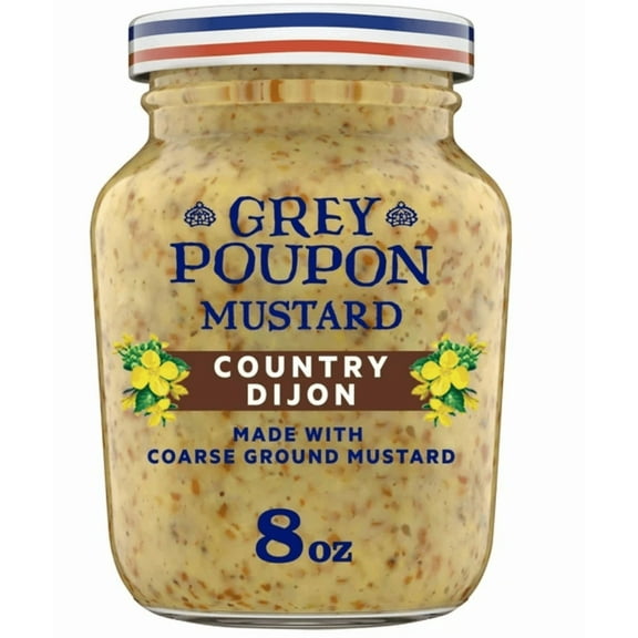 Grey Poupon Country Dijon Coarse Ground Mustard, 8 oz. Jar(2 Packs)