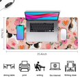 thumbnail image 5 of Long Mouse Pads for Desk,Pink Beagle and Flower Desk Mats on Top Of Desks, Desk Mouse Pad Extra Large with 3mm Non-Slip Base and Stitched Edge for Gaming,Office,Work,Home 35.4"x15.7", 5 of 6