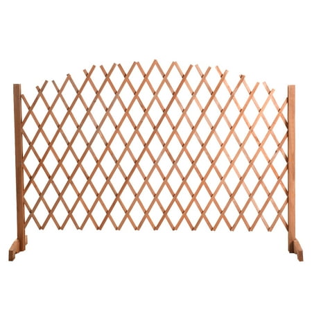 Expanding Portable Wooden Fence Screen Pet Safety Gate Kid Patio