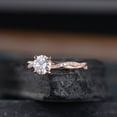 thumbnail image 3 of 1.36 ct Infinity Moissanite Engagement Ring Rose Gold Twist Solitaire Moissanite Ring Diamond Half Eternity Bridal Woman Ring, 3 of 5